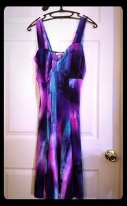 A-Line purple rainbow dress